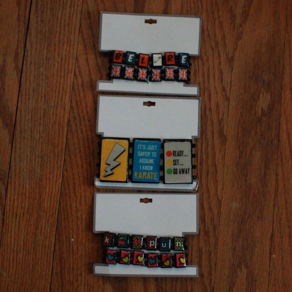 Trio of Unknown Brand Graphic Bracelets